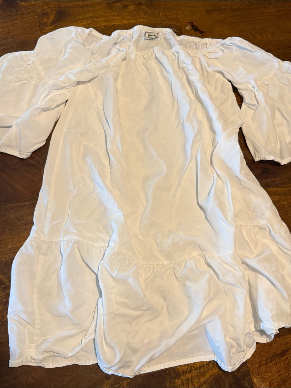 White PIMKIE bubble Poplin sleeve mini dress